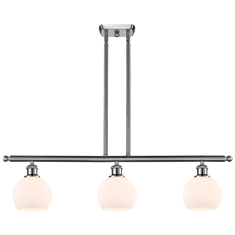 Image 1 Athens 6" 3 Light 36" Island Light - Brushed Satin Nickel - Matt