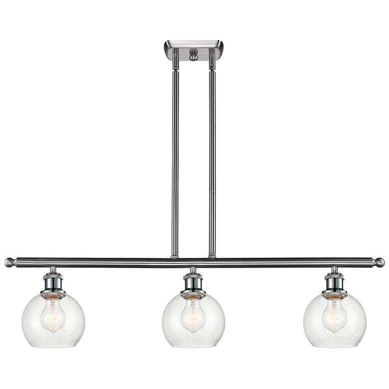 Image 1 Athens 6" 3 Light 36" Island Light - Brushed Satin Nickel - Seed