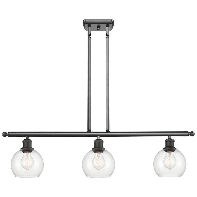 Image 1 Athens 6" 3 Light 36" Island Light - Oil Rubbed Bronze - Clear S