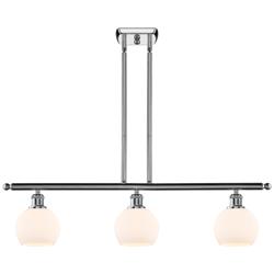 Athens 6" 3 Light 36" Island Light - Polished Chrome  - Matte Whi