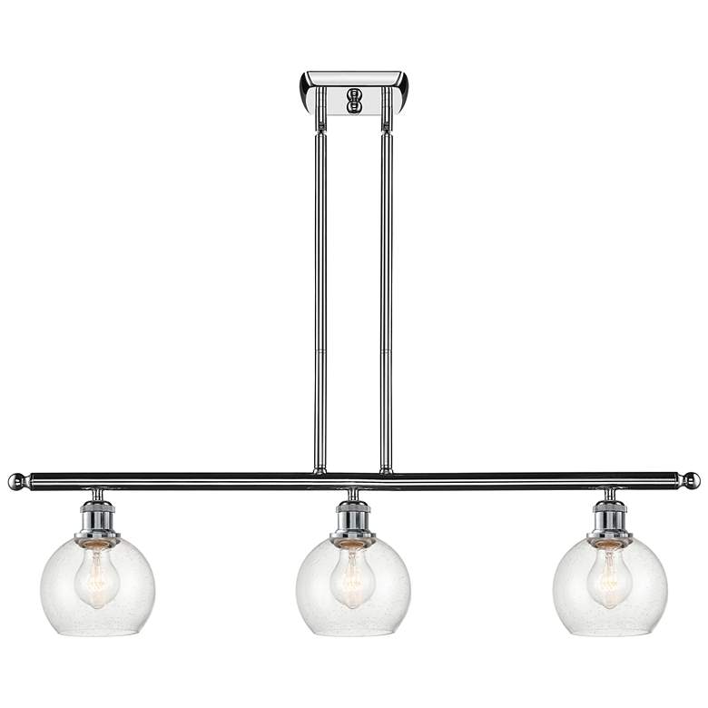 Image 1 Athens 6" 3 Light 36" Island Light - Polished Chrome - Seedy Sha