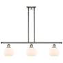 Athens 6" 3 Light 36" Island Light - Polished Nickel  - Matte Whi