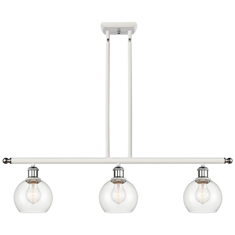 Image 1 Athens 6 inch 3 Light 36 inch Island Light - White and Polished Chrome  -