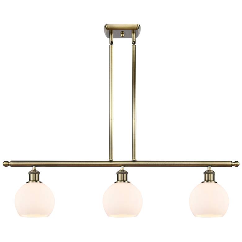 Image 1 Athens 6" 3 Light 36" LED Island Light - Antique Brass - Matte W