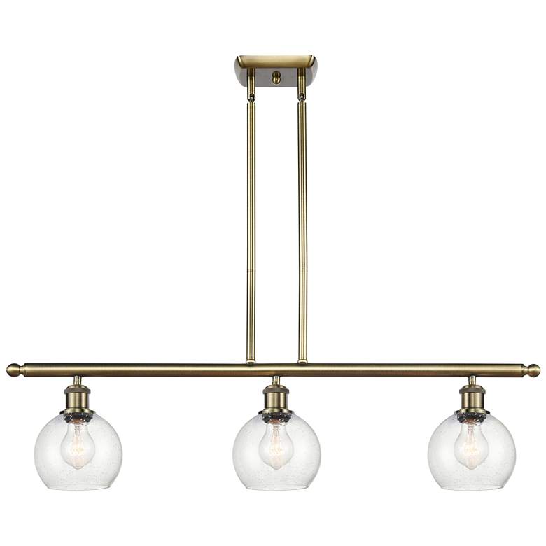 Image 1 Athens 6" 3 Light 36" LED Island Light - Antique Brass - Seedy S