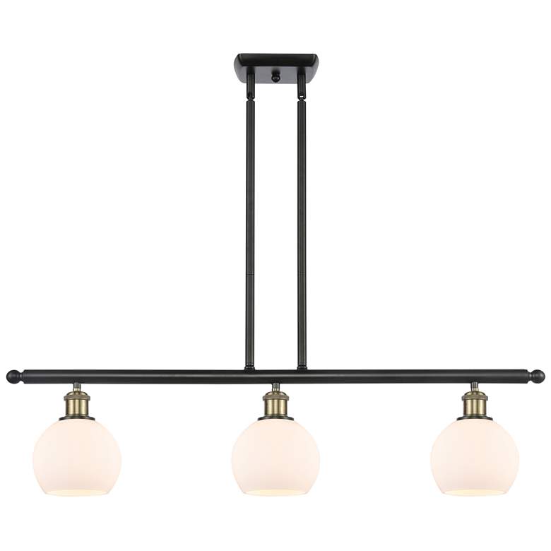 Image 1 Athens 6" 3 Light 36" LED Island Light - Black Antique Brass - M