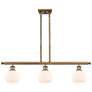 Athens 6" 3 Light 36" LED Island Light - Brushed Brass  - Matte W