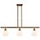 Athens 6" 3 Light 36" LED Island Light - Brushed Brass  - Matte W