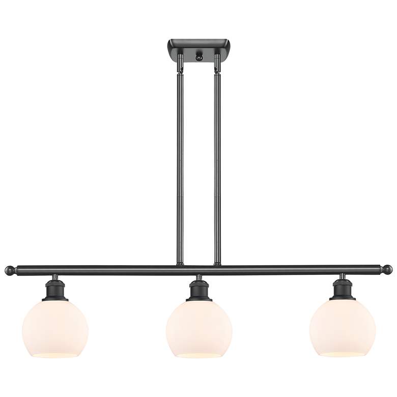 Image 1 Athens 6" 3 Light 36" LED Island Light - Matte Black - Matte Whi