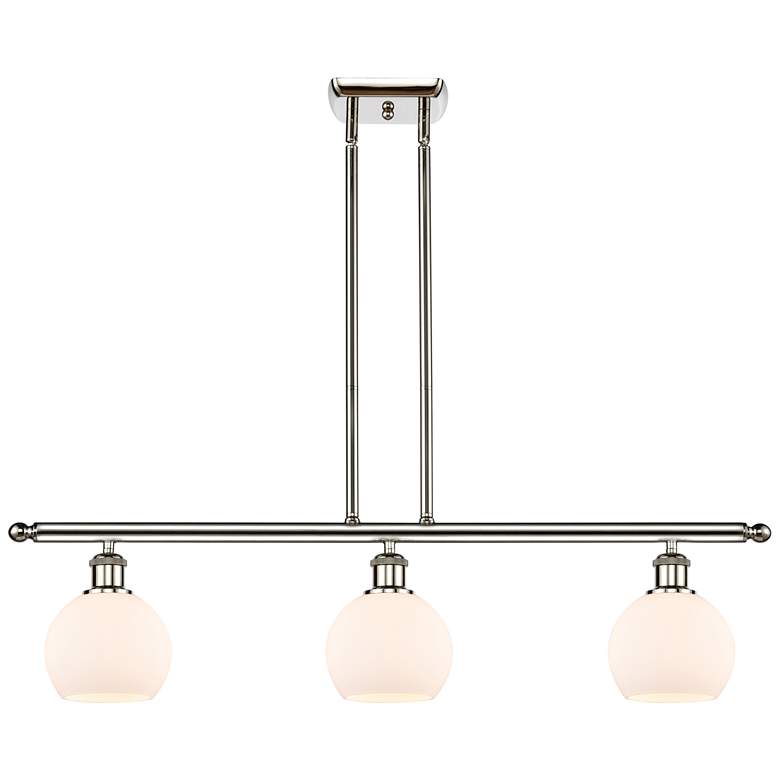Image 1 Athens 6" 3 Light 36" LED Island Light - Polished Nickel - Matte