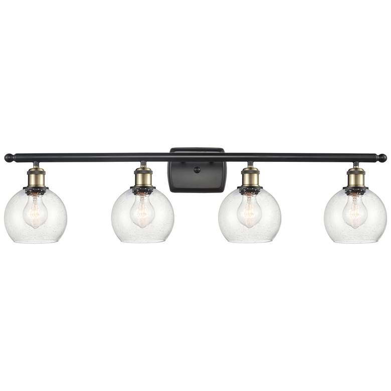 Image 1 Athens 6" 4 Light 36" Bath Light - Black Antique Brass - Seedy Sh