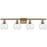 Athens 6" 4 Light 36" Bath Light - Brushed Brass - Seedy Shade