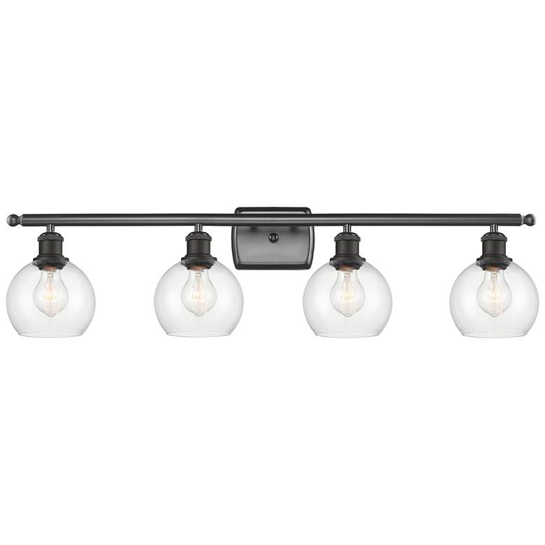 Image 1 Athens 6" 4 Light 36" Bath Light - Oil Rubbed Bronze - Clear Shad