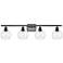 Athens 6" 4 Light 36" Bath Light - Oil Rubbed Bronze - Clear Shad