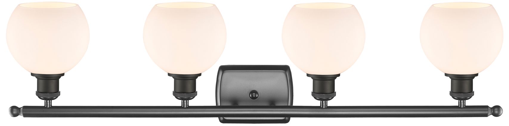 Image 2 Athens 6" 4 Light 36" Bath Light - Oil Rubbed Bronze - Matte Whit more views