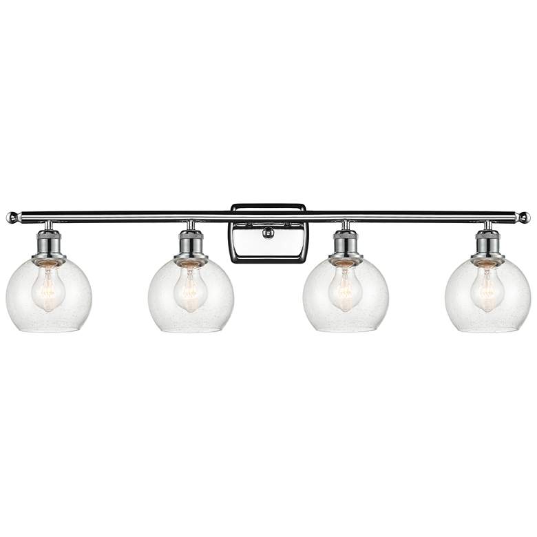 Image 1 Athens 6" 4 Light 36" Bath Light - Polished Chrome - Seedy Shade