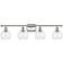 Athens 6" 4 Light 36" Bath Light - Polished Nickel - Clear Shade