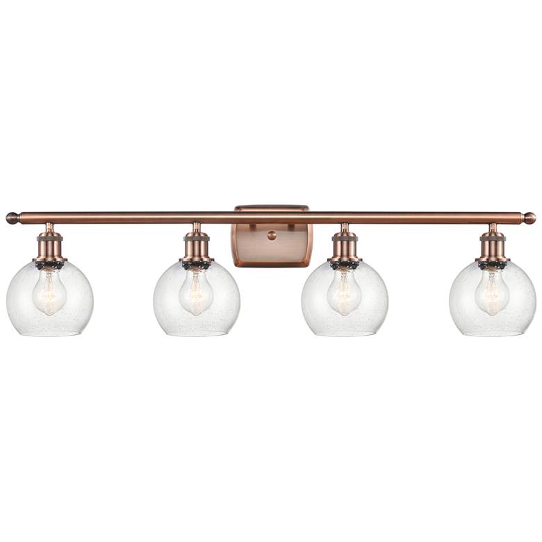 Image 1 Athens 6" 4 Light 36" LED Bath Light - Antique Copper - Seedy Sha