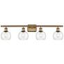 Athens 6" 4 Light 36" LED Bath Light - Brushed Brass - Clear Shad