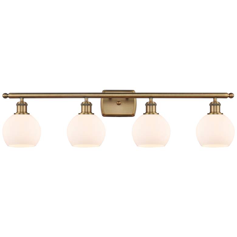 Image 1 Athens 6" 4 Light 36" LED Bath Light - Brushed Brass - Matte Whit