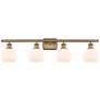 Athens 6" 4 Light 36" LED Bath Light - Brushed Brass - Matte Whit