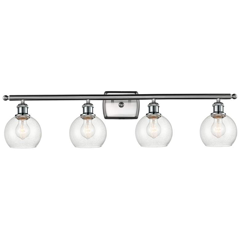 Image 1 Athens 6" 4 Light 36" LED Bath Light - Brushed Satin Nickel - See