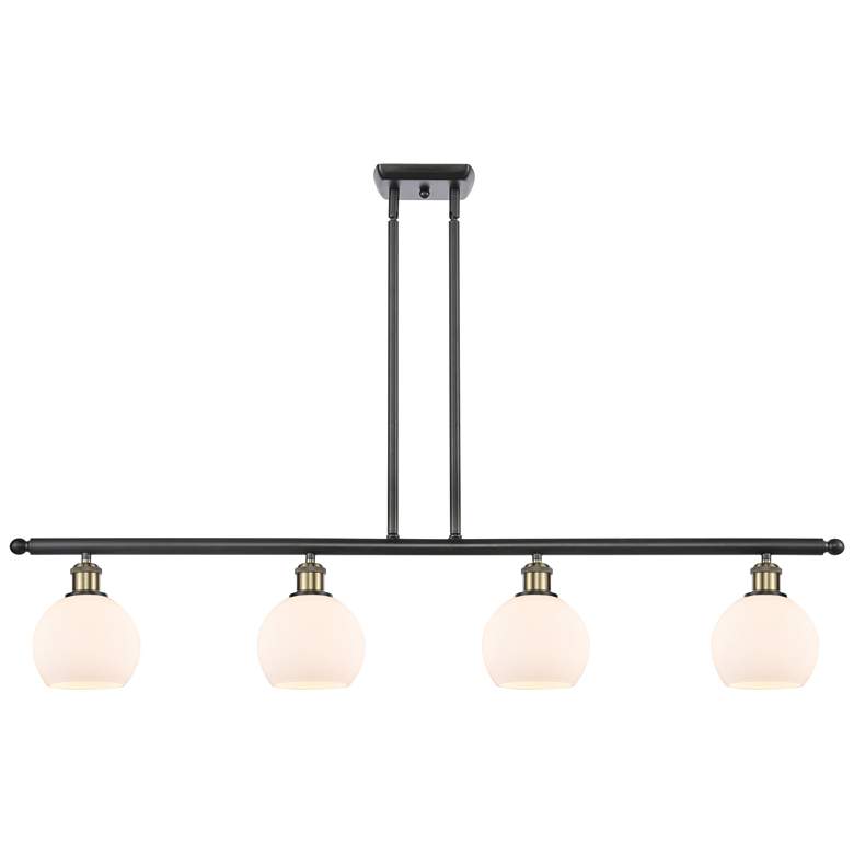 Image 1 Athens 6" 4 Light 48" Island Light - Black Antique Brass - Matte