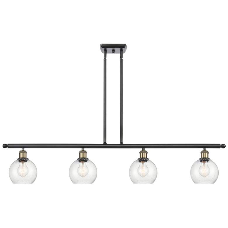 Image 1 Athens 6" 4 Light 48" Island Light - Black Antique Brass - Seedy