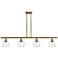 Athens 6" 4 Light 48" Island Light - Brushed Brass - Seedy Shade