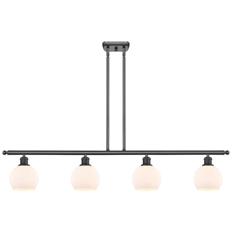 Image 1 Athens 6" 4 Light 48" Island Light - Matte Black - Matte White S