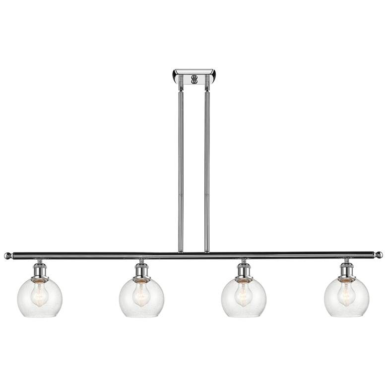Image 1 Athens 6" 4 Light 48" Island Light - Polished Chrome - Seedy Sha