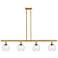 Athens 6" 4 Light 48" Island Light - Satin Gold - Seedy Shade