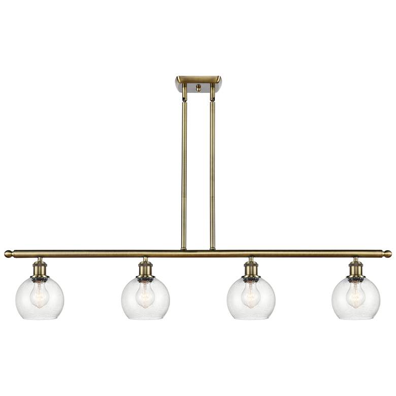 Image 1 Athens 6" 4 Light 48" LED Island Light - Antique Brass - Seedy S