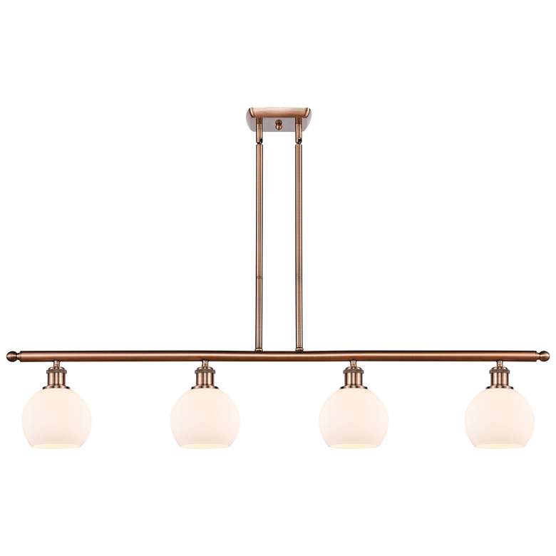 Image 1 Athens 6" 4 Light 48" LED Island Light - Antique Copper - Matte