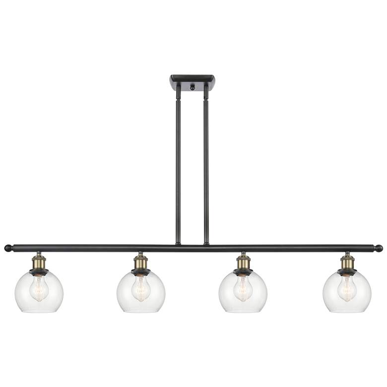 Image 1 Athens 6" 4 Light 48" LED Island Light - Black Antique Brass - C