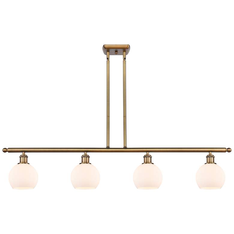 Image 1 Athens 6" 4 Light 48" LED Island Light - Brushed Brass - Matte W