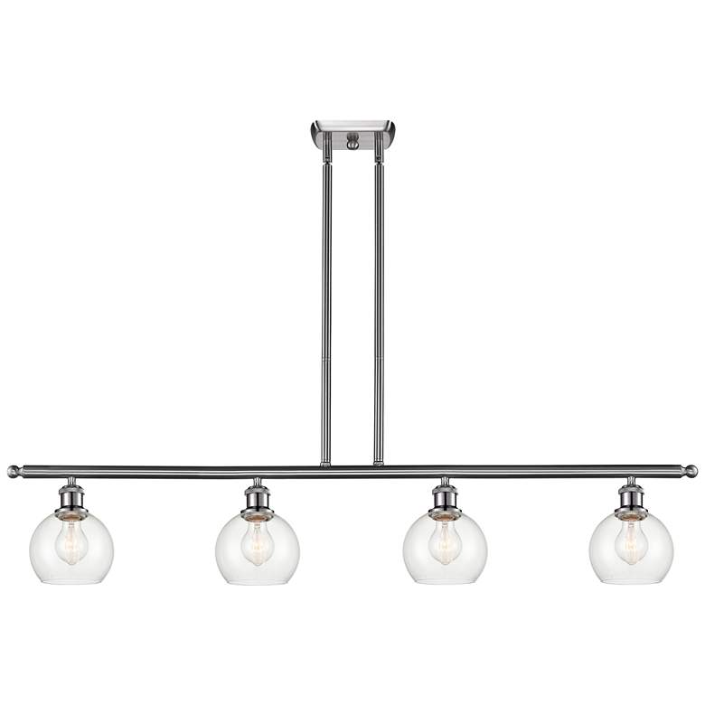 Image 1 Athens 6" 4 Light 48" LED Island Light - Brushed Satin Nickel -