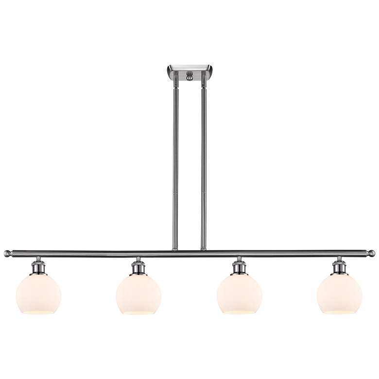 Image 1 Athens 6" 4 Light 48" LED Island Light - Brushed Satin Nickel -