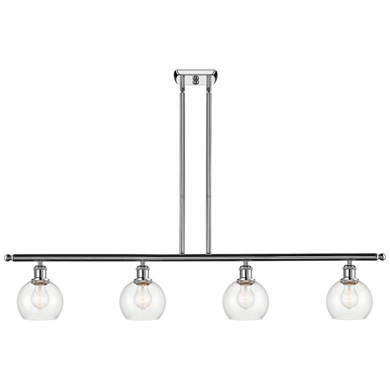 Image 1 Athens 6" 4 Light 48" LED Island Light - Polished Chrome - Clear