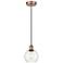 Athens 6" Antique Copper Mini Pendant w/ Clear Shade