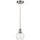 Athens 6" Brushed Satin Nickel Mini Pendant w/ Clear Shade