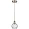 Athens 6" Brushed Satin Nickel Mini Pendant w/ Clear Water Glass Shade