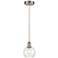 Athens 6" Brushed Satin Nickel Mini Pendant w/ Seedy Shade