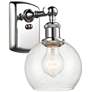 Athens 6" Incandescent Sconce - Chrome Finish - Seedy Shade