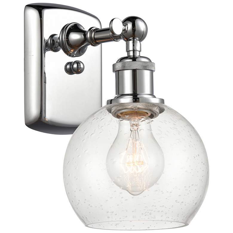 Image 1 Athens 6" Incandescent Sconce - Chrome Finish - Seedy Shade