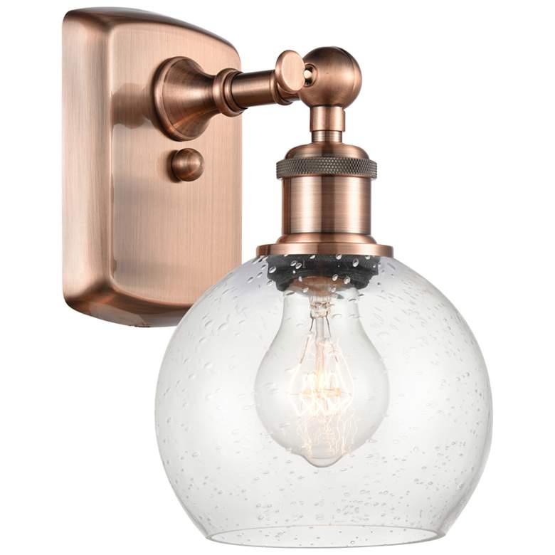 Image 1 Athens 6 inch Incandescent Sconce - Copper Finish - Seedy Shade