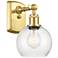 Athens 6" Incandescent Sconce - Gold Finish - Seedy Shade