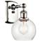Athens 6" Incandescent Sconce - Nickel Finish - Seedy Shade