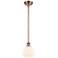 Athens 6" LED Mini Pendant - Antique Copper - Matte White Shade