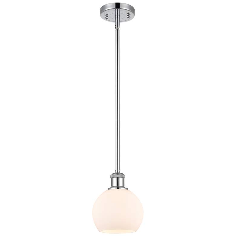 Image 1 Athens 6" LED Mini Pendant - Polished Chrome - Matte White Shade